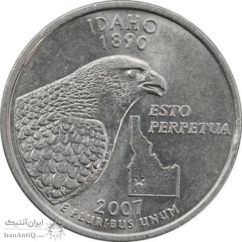 سکه کوارتر دلار 2007P ایالتی آیداهو - AU58 - آمریکا