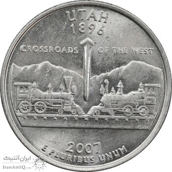سکه کوارتر دلار 2007D ایالتی یوتا - AU55 - آمریکا