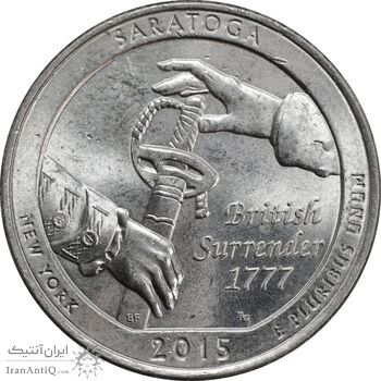 سکه کوارتر دلار 2015D ساراتوگا - MS62 - آمریکا