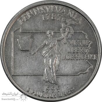 سکه کوارتر دلار 1999P ایالتی پنسیلوانیا - AU50 - آمریکا