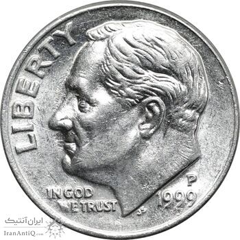 سکه 1 دایم 1999P روزولت - AU58 - آمریکا