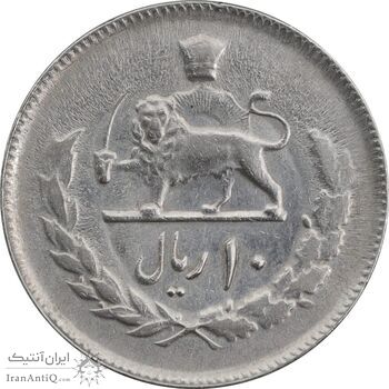 سکه 10 ریال 1357 - AU53 - محمد رضا شاه