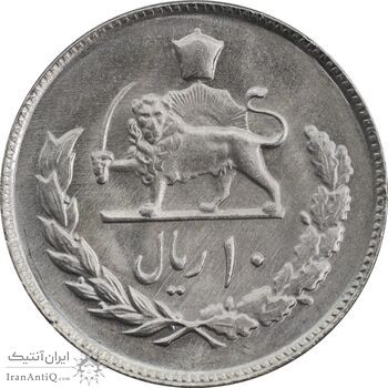 سکه 10 ریال 1357 - MS63 - محمد رضا شاه