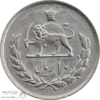 سکه 10 ریال 2537 - MS61 - محمد رضا شاه