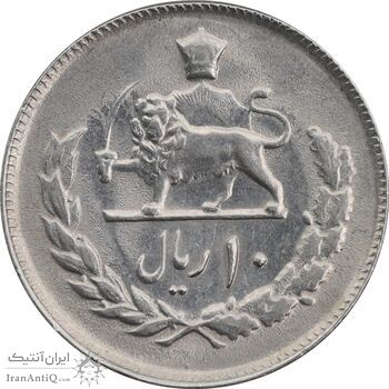 سکه 10 ریال 2537 - MS61 - محمد رضا شاه