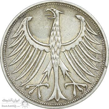 سکه 5 مارک 1964F جمهوری فدرال - AU50 - آلمان