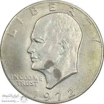 سکه یک دلار 1972 آیزنهاور - AU53 - آمریکا
