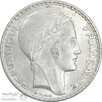 سکه 20 فرانک 1938 جمهوری سوم - MS61 - فرانسه