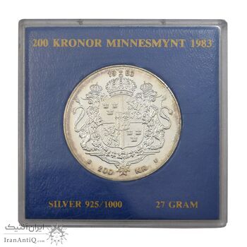 مدال 200 کرون 1983 یادبود کارل شانزدهم - MS66 - سوئد