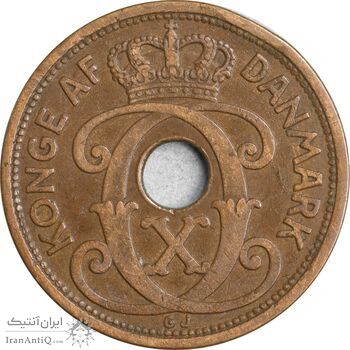 سکه 5 اوره 1927 کریستیان دهم - EF45 - دانمارک