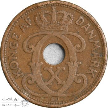 سکه 5 اوره 1927 کریستیان دهم - EF40 - دانمارک