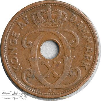 سکه 2 اوره 1927 کریستیان دهم - EF40 - دانمارک