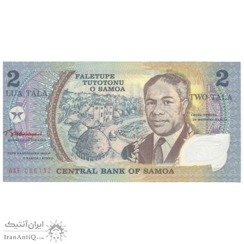 اسکناس 2 تالا بدون تاریخ (2003-2009) مالیتوآ تانومافیلی دوم - پنجاهمین سالگرد خدمات مالیتوآ، رئیس دولت - تک - UNC64 - ساموآ