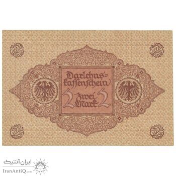 اسکناس 2 مارک 1920 جمهوری وایمار - تک - UNC63 - آلمان