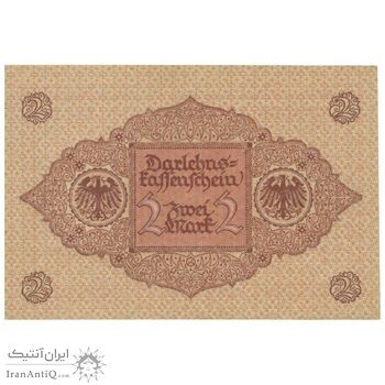 اسکناس 2 مارک 1920 جمهوری وایمار - تک - UNC63 - آلمان
