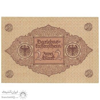 اسکناس 2 مارک 1920 جمهوری وایمار - تک - UNC63 - آلمان