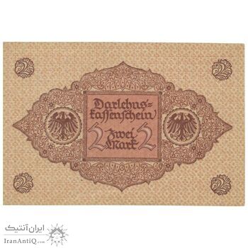 اسکناس 2 مارک 1920 جمهوری وایمار - تک - UNC61 - آلمان