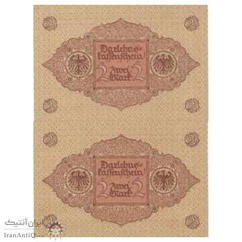 اسکناس 2 مارک 1920 جمهوری وایمار - جفت - UNC65 - آلمان