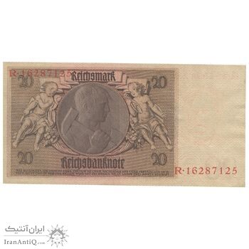 اسکناس 20 مارک 1929 جمهوری وایمار - تک - AU58 - آلمان