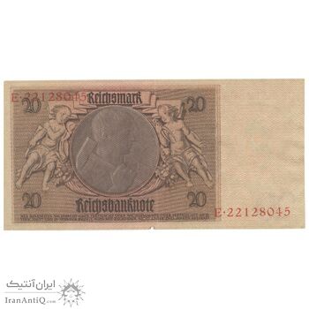 اسکناس 20 مارک 1929 جمهوری وایمار - تک - AU58 - آلمان