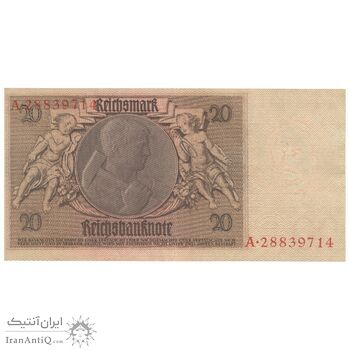 اسکناس 20 مارک 1929 جمهوری وایمار - تک - AU55 - آلمان