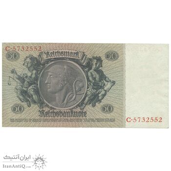 اسکناس 50 رایش مارک 1933 رایش سوم - تک - AU55 - آلمان