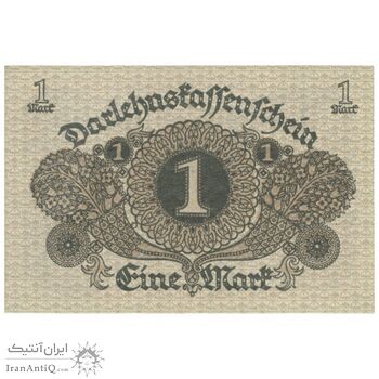 اسکناس 1 مارک 1920 جمهوری وایمار - تک - UNC61 - آلمان