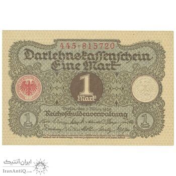 اسکناس 1 مارک 1920 جمهوری وایمار - تک - UNC62 - آلمان
