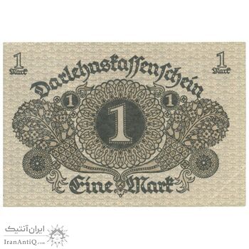 اسکناس 1 مارک 1920 جمهوری وایمار - تک - AU58 - آلمان