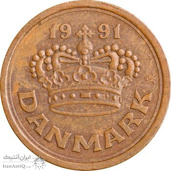 سکه 25 اوره 1991 مارگرته دوم - EF45 - دانمارک