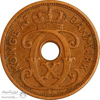 سکه 1 اوره 1928 کریستیان دهم - EF45 - دانمارک