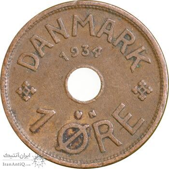سکه 1 اوره 1934 کریستیان دهم - EF45 - دانمارک