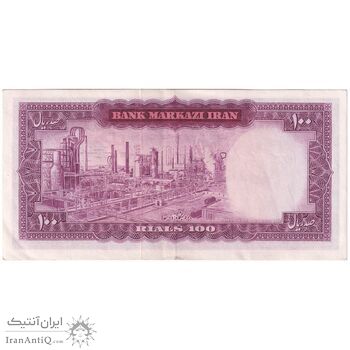 اسکناس 100 ریال (آموزگار - جهانشاهی) - تک - AU53 - محمد رضا شاه