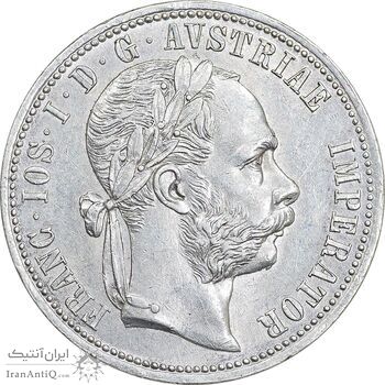 سکه 1 فلورین 1876 فرانتس یوزف یکم - MS62 - اتریش-مجارستان