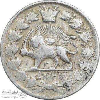 سکه 2000 دینار 131 خطی - ارور مکرر پشت سکه - VF30 - مظفرالدین شاه