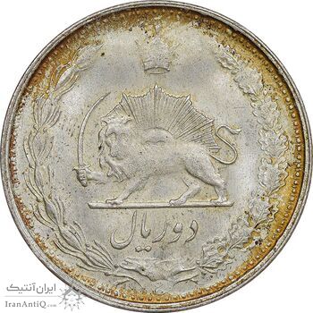 سکه 2 ریال 1322 - MS62 - محمد رضا شاه