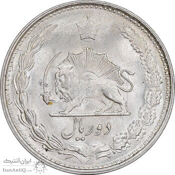 سکه 2 ریال 1322 - MS62 - محمد رضا شاه
