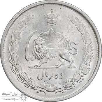 سکه 10 ریال 1323 - MS62 - محمد رضا شاه