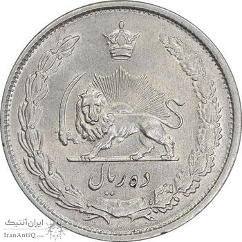 سکه 10 ریال 1323 - AU58 - محمد رضا شاه