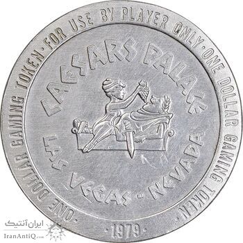 ژتون بازی 1 دلار کازینو کاخ سزار 1979 - AU - آمریکا