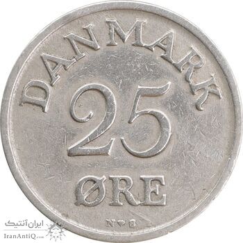 سکه 25 اوره 1951 فردریک نهم - EF40 - دانمارک