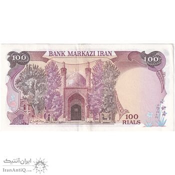 اسکناس 100 ریال (بنی صدر - نوبری) - تک - AU53 - جمهوری اسلامی