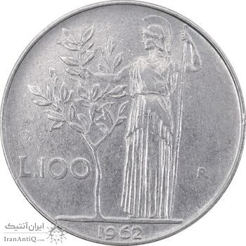 سکه 100 لیره 1962 جمهوری - EF45 - ایتالیا