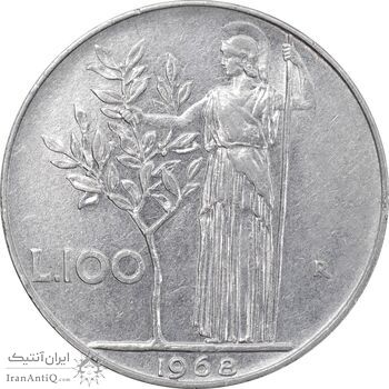 سکه 100 لیره 1968 جمهوری - EF45 - ایتالیا