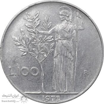 سکه 100 لیره 1973 جمهوری - EF45 - ایتالیا