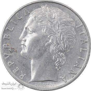 سکه 100 لیره 1973 جمهوری - EF45 - ایتالیا