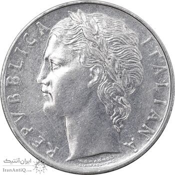 سکه 100 لیره 1974 جمهوری - EF45 - ایتالیا