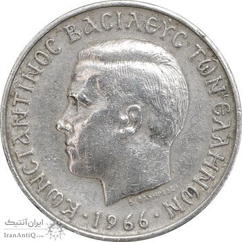 سکه 2 دراخما 1966 کنستانتین دوم - EF45 - یونان