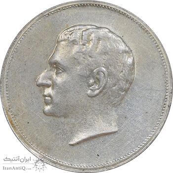 مدال نقره بیست و پنجمین سال سلطنت 1344 - AU - محمدرضا شاه
