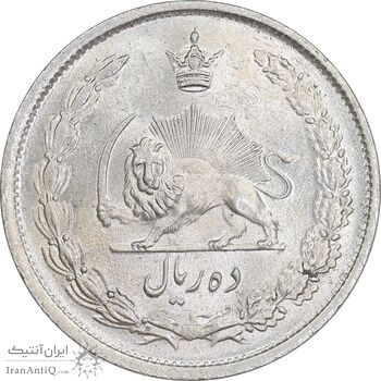 سکه 10 ریال 1323 - MS63 - محمد رضا شاه